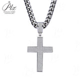 Dazzling Moissanite Hip-hop Cross Necklace - Hypoallergenic Choice for Easter Gifting to Family For Both Men and Women