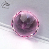 Gorgeous Small-Sized Round Lab-Grown Padparadscha Loose Stones - Perfect DIY Jewelry Supplies