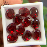 0.21-25.5CT Multi-Size Loose Oval-Shaped Lab-Grown Ruby DIY Exquisite Jewelry Raw Material