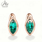 1CT Marquise Earrings D Color Moissanite/Ruby/Colombian 10k 14k S925 Plated Gold Ear Stud for Woman Engagement Christmas Party