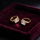 Lab Grown Diamond Stud Earrings  Emerald Cut DEF VS 2ct 925 Silver /10K /14K /18K Punk Style Factory Direct Sale Workplace Friendly Wearable Jewelry for Women