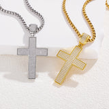 Dazzling Moissanite Hip-hop Cross Necklace - Hypoallergenic Choice for Easter Gifting to Family For Both Men and Women