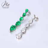 Pear-shaped Earrings Set with D/VVS Grade Moissanite & Colored Gemstones  This Jewelry Is An Ideal Choice for Party Gifts