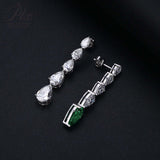 Pear-shaped Earrings Set with D/VVS Grade Moissanite & Colored Gemstones  This Jewelry Is An Ideal Choice for Party Gifts