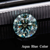 Lab Grown Moissanite Diamond Primary Color VVS1 Clarity Round Shape Brilliant Cut Beads Advanced Jewelry Making Materials