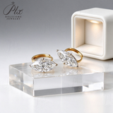 Lab Grown Diamond Earrings Exquisite New Arrival Design 10K/14K/18K Solid Yellow Gold Marquise Cut 2/3ct DEF VVS Minimalist for Women Hypoallergenic Versatile