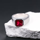 Moissanite Lab Grown Gemstone Ring Asscher Cut Moissanite Ruby Sapphire Colombian S925 Woman Man Anniversary Party Daily Charms