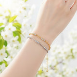 Moissanite Bracelet 3.0mm Round Cut D Color 925 Sterling Silver Birthday Anniversary Gift Charms Pass Diamond Tester 16+3cm