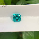 Asscher Cut Lab-Grown Paraiba Loose Stones - Delicate Christmas Gift & DIY Jewelry Option