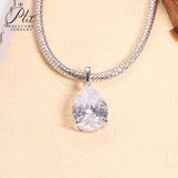 8-16 CT Custom Necklace Pear Cut Moissanite White 925 Sterling Silver Jewelry High-Quality Premium Christmas Gift Hypoallergenic