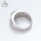 Round Moissanite Half-Eternity Ring for Men Only Gifts For Festivals And Anniversaries