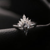 Engagement Ring Salt and Pepper Moissanite Diamond Pear Cut 925 Sterling Silver Plated with 18k Gold Wedding Jewelry Vintage