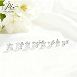 Earrings 1/3/6CT D Color Asscher Cut Moissanite 10k 14k 18k 925 Silver Plated Gold Ear Stud for Woman Engagement Daily Jewely