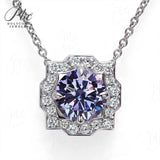 Moissanite 1ct Multicolor Classic Herry Necklace Pendant 925 Sterling Sliver Wedding/Birthday Jewely With Certificates Charms
