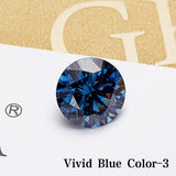 Lab Grown Moissanite Diamond Primary Color VVS1 Clarity Round Shape Brilliant Cut Beads Advanced Jewelry Making Materials