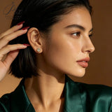 Lab Grown Diamond Earrings Glam Oval Cut 2ct DEF VS 10K/14K/18K Solid Yellow Gold for Women Ideal Gift Daily Wear