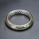 Customized Moissanite Gemstone Bangles Round D Color Full Size Fine Fashion Elegant for Woman Man Anniversary Party Gift Charms