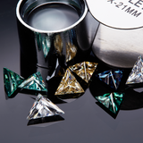 100% Real Moissanite Stone Triangle Cut Multicolor VVS1 Loose Beads With Certificate For Women Jewelry Making Charms Wholesale