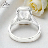 Radiant Cut Ring with 3CT D Color Moissanite Diamond 10k 14k 18K Gold Plated 925 Silver for Women Engagement Wedding Jewely