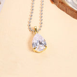 8-16 CT Custom Necklace Pear Cut Moissanite White 925 Sterling Silver Jewelry High-Quality Premium Christmas Gift Hypoallergenic