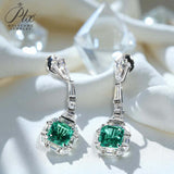 Custom Earrings 100% Real 925 Sterling Silver Lab Sapphire Columbia Ruby 10K/14K/18K Gold Fine Jewelry Wedding Gifts for Women