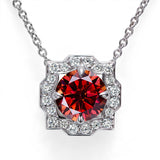 Moissanite 1ct Multicolor Classic Herry Necklace Pendant 925 Sterling Sliver Wedding/Birthday Jewely With Certificates Charms