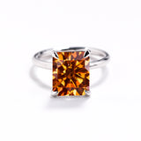 Ruby/Sapphire/ZambiaMoissanite Plated 11-Color Radiant-Cut Ring Classic Ladies' Jewelry Holiday Gift Anti-Allergic