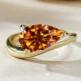 S925 Ring With 3CT Pear Shaped Moissanite D Color/Ruby/Sapphire/Colombian Emerald /Zambian Emerald VVS1 Clarity Customized For Banquet & Festival Gifts