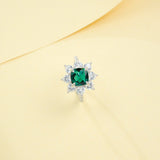 Customize Ring Cushion Cut Lab Grown Ruby Sapphire Columbia 925 Silver No Fade Hypoallergenic Anniversary Gifts Party Banquet