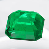 Loose Multi-Size Asscher-Cut Colombian Lab-Grown Emeralds Which Can Be Used As Raw Materials For Making Exquisite Jewelry And Given To Lovers