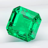 Loose Multi-Size Asscher-Cut Colombian Lab-Grown Emeralds Which Can Be Used As Raw Materials For Making Exquisite Jewelry And Given To Lovers