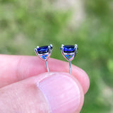 S925 Silver Lab Ruby Emerald Screw Earring 5.0mm Lab-Grown Gemstone Round Stone Fine Jewelry Gift Jewelry For Women Ear Jewel