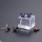 925 Sterling Silver Moissanite Lab Grown Gemstone Marquise Round Butterfly Stud Earrings Banquet Gift