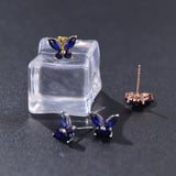 925 Sterling Silver Moissanite Lab Grown Gemstone Marquise Round Butterfly Stud Earrings Banquet Gift