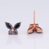 925 Sterling Silver Moissanite Lab Grown Gemstone Marquise Round Butterfly Stud Earrings Banquet Gift