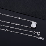 6×8mm Lab Grown Gemstone Emerald Cut Necklace D Color Ruby Sapphire Emerald VVS1 Clarity Banquet Anniversary