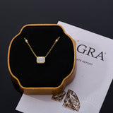 6×8mm Lab Grown Gemstone Emerald Cut Necklace D Color Ruby Sapphire Emerald VVS1 Clarity Banquet Anniversary