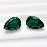 0.35-3.54ct Loose Multi-Size Pear-Shaped Zambian Emeralds Are Hypoallergenic Providing Excellent Raw Materials For Designing DIY Christmas Gift Hair Accessories