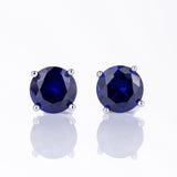 S925 Silver Lab Ruby Emerald Screw Earring 5.0mm Lab-Grown Gemstone Round Stone Fine Jewelry Gift Jewelry For Women Ear Jewel