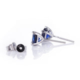 S925 Silver Lab Ruby Emerald Screw Earring 5.0mm Lab-Grown Gemstone Round Stone Fine Jewelry Gift Jewelry For Women Ear Jewel