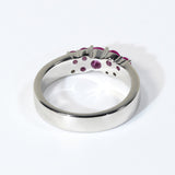 Ring Flower Bud Shape Lab Grown Pink Sapphire 10K 14K 925 Sterling Silver Wedding Band jewelry for Woman Men Romantic Charms