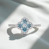 Elegant D VVS1 Color 100% S925 Sterling Silver Moissanite Diamond Ring for Women Engagement Wedding Fine Jewelry Holiday Gifts