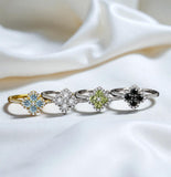 Elegant D VVS1 Color 100% S925 Sterling Silver Moissanite Diamond Ring for Women Engagement Wedding Fine Jewelry Holiday Gifts