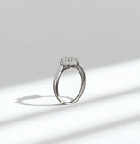 Elegant D VVS1 Color 100% S925 Sterling Silver Moissanite Diamond Ring for Women Engagement Wedding Fine Jewelry Holiday Gifts