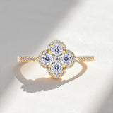 Elegant D VVS1 Color 100% S925 Sterling Silver Moissanite Diamond Ring for Women Engagement Wedding Fine Jewelry Holiday Gifts