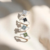 Elegant D VVS1 Color 100% S925 Sterling Silver Moissanite Diamond Ring for Women Engagement Wedding Fine Jewelry Holiday Gifts