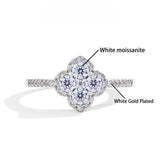 Elegant D VVS1 Color 100% S925 Sterling Silver Moissanite Diamond Ring for Women Engagement Wedding Fine Jewelry Holiday Gifts