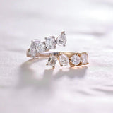 Diamond Ring Various Shapes18K 14K 10K Gold Band Engagement Wedding Band jewelry for Men Women No Fade Hypoallergenic Charm