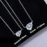 1-2CT Pear Cut Moissanite/Zircon Pendant Necklace S925 Silver East West Solitaire Water Drop Diamond Neck Chain for Women Jewelry