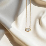 0.5-1CT Lab Grown Gemstone Necklace Series in 10K/14K/18K Gold Exclusive for Women Perfect Christmas Gift Choice Hypoallergenic